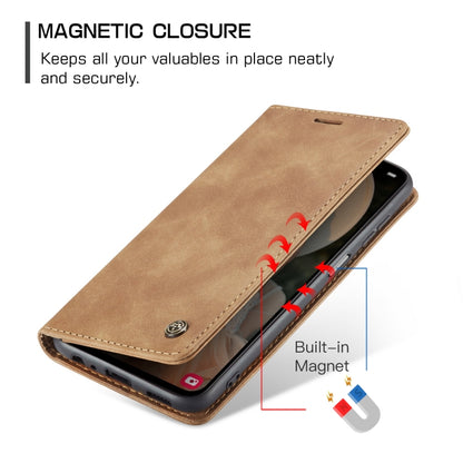 For Samsung Galaxy A15 5G CaseMe 013 Multifunctional Horizontal Flip Leather Phone Case(Brown) - Galaxy Phone Cases by CaseMe | Online Shopping UK | buy2fix