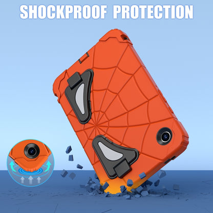 For Samsung Galaxy Tab A9 Spider Silicone Hybrid PC Shockproof Tablet Case(Orange Black) - Galaxy Tab A9 by buy2fix | Online Shopping UK | buy2fix