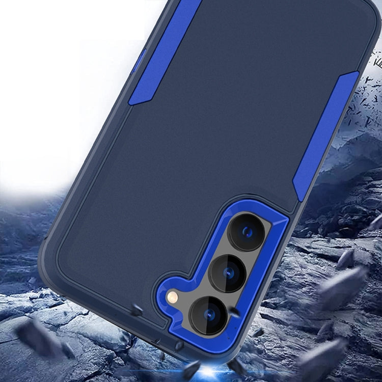 For Samsung Galaxy S25+ / S24+ 5G Magnetic 2 in 1 PC Hybrid TPU Phone Case(Royal Blue+Dark Blue) - Galaxy S24+ 5G Cases by buy2fix | Online Shopping UK | buy2fix