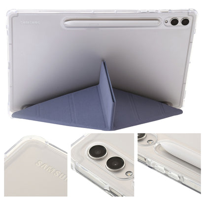 For Samsung Galaxy Tab S9 Clear Acrylic Deformation Leather Tablet Case(Lavender) - Galaxy Tab S9 Cases by buy2fix | Online Shopping UK | buy2fix