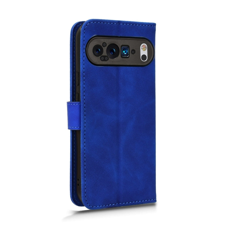 For Google Pixel 9 Pro Skin Feel Magnetic Flip Leather Phone Case(Blue) - Google Cases by buy2fix | Online Shopping UK | buy2fix