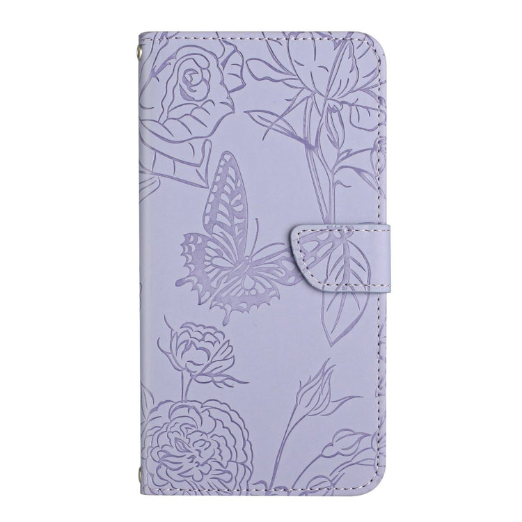 For Google Pixel 9 Pro XL Skin Feel Butterfly Embossed Flip Leather Phone Case(Purple) - Google Cases by buy2fix | Online Shopping UK | buy2fix