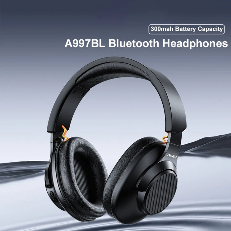 AWEI A997BL Wireless Bluetooth Stereo Headset(Black) - Headset & Headphone by awei | Online Shopping UK | buy2fix