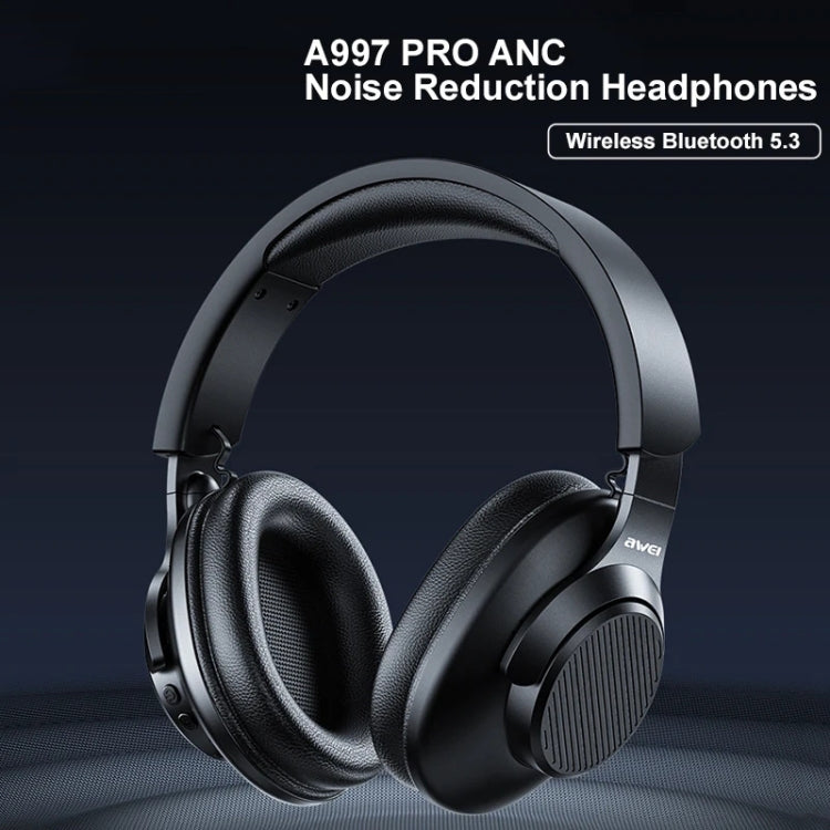 AWEI A997 Pro Active Noise Reduction Wireless Headset(Black) - Headset & Headphone by awei | Online Shopping UK | buy2fix