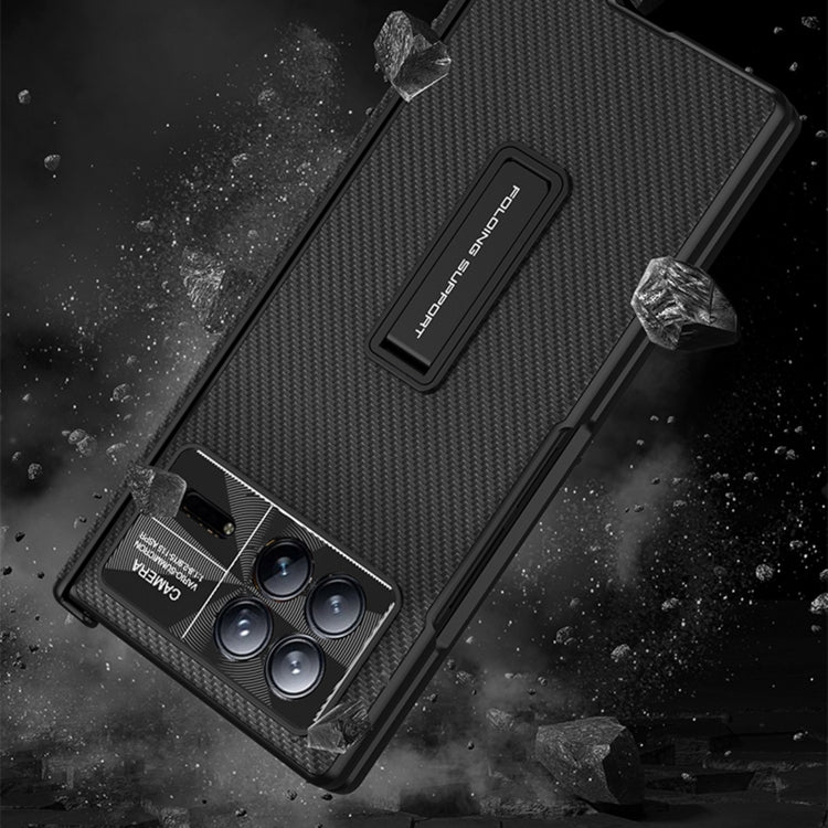 For Xiaomi Mix Fold 3 GKK Magnetic Hinge Flip Leather Phone Case with Holder(Black) - Xiaomi Cases by GKK | Online Shopping UK | buy2fix