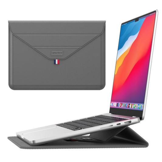 For 15.4/15.6/16.1 inch Envelope Holder Laptop Sleeve Bag(Grey) - 15.6 - 17 inch by buy2fix | Online Shopping UK | buy2fix