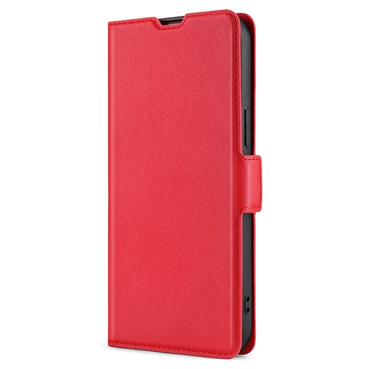 For Motorola Moto G Play 4G 2024 Ultra-thin Voltage Side Buckle Horizontal Flip Leather Phone Case(Red) - Motorola Cases by buy2fix | Online Shopping UK | buy2fix