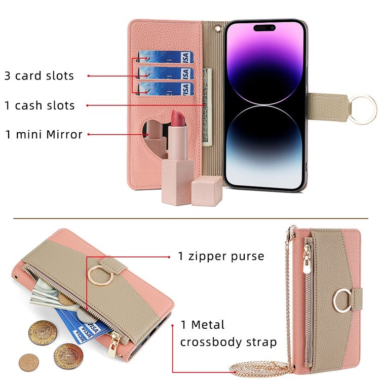 For Xiaomi Redmi K60 Ultra Crossbody Litchi Texture Leather Phone Case(Pink) - Redmi K60 Ultra Cases by buy2fix | Online Shopping UK | buy2fix