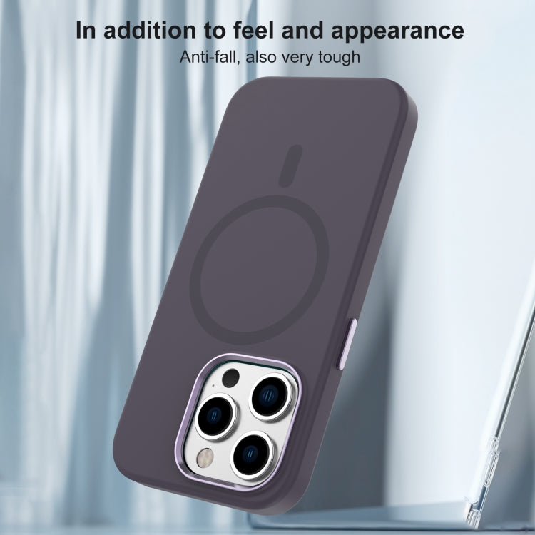 For iPhone 15 Pro Mutural Karen Series Liquid Silicone Magsafe Phone Case(Navy Blue) - iPhone 15 Pro Cases by Mutural | Online Shopping UK | buy2fix