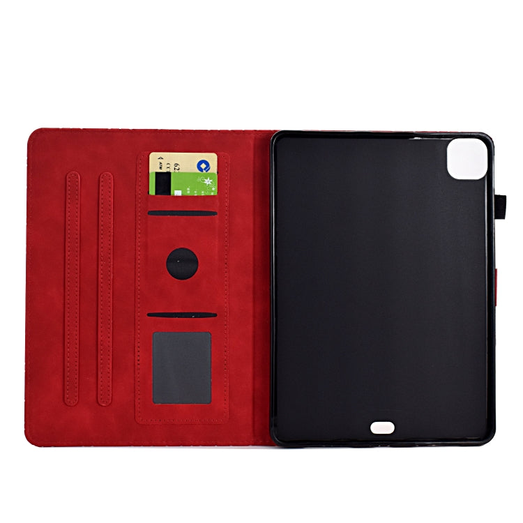 For iPad Pro 11 2024 Rhombus TPU Smart Leather Tablet Case(Red) - iPad Pro 11 2024 Cases by buy2fix | Online Shopping UK | buy2fix