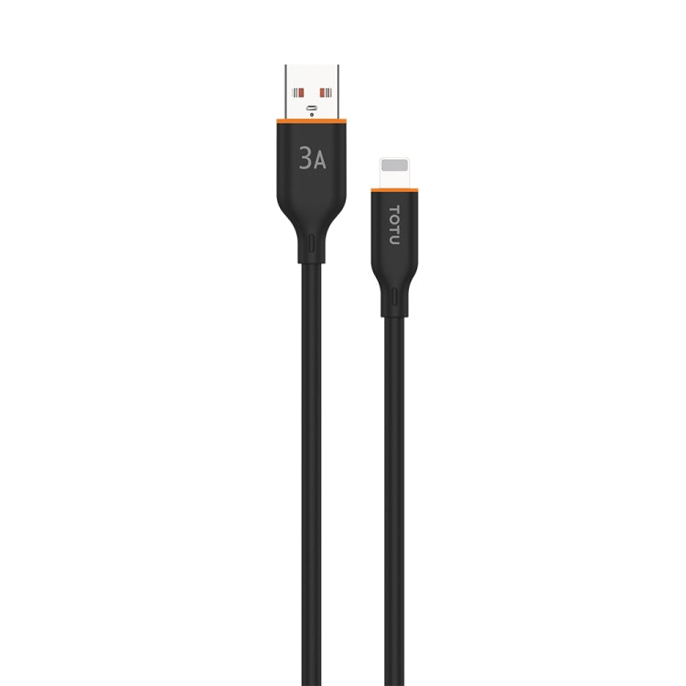 TOTU CB-6-L 15W USB to 8 Pin Silicone Data Cable, Length: 1m(Black) - Normal Style Cable by TOTUDESIGN | Online Shopping UK | buy2fix