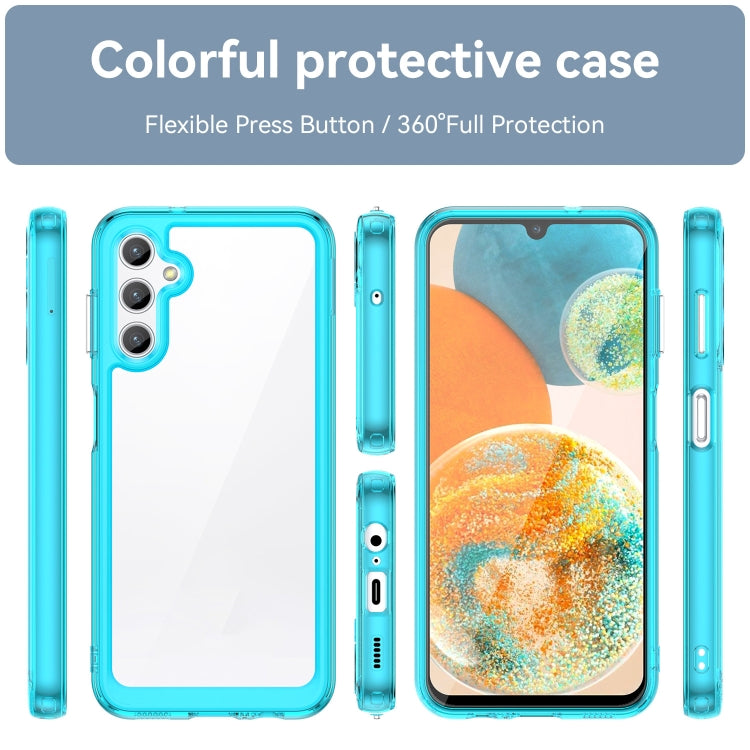 For Samsung Galaxy Jump 3 Colorful Series Acrylic Hybrid TPU Phone Case(Transparent Blue) - Galaxy Phone Cases by buy2fix | Online Shopping UK | buy2fix