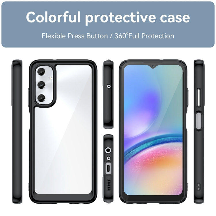 For Samsung Galaxy M14 4G Colorful Series Acrylic Hybrid TPU Phone Case(Black) - Galaxy Phone Cases by buy2fix | Online Shopping UK | buy2fix