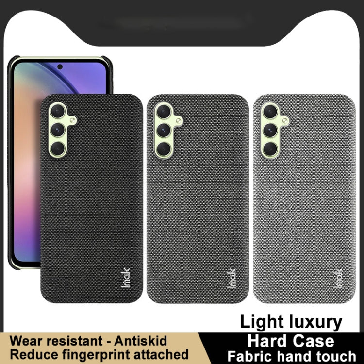 For Samsung Galaxy A34 5G imak Ruiyi Series Cloth Texture PU + PC Phone Case(Light Grey) - Galaxy Phone Cases by imak | Online Shopping UK | buy2fix