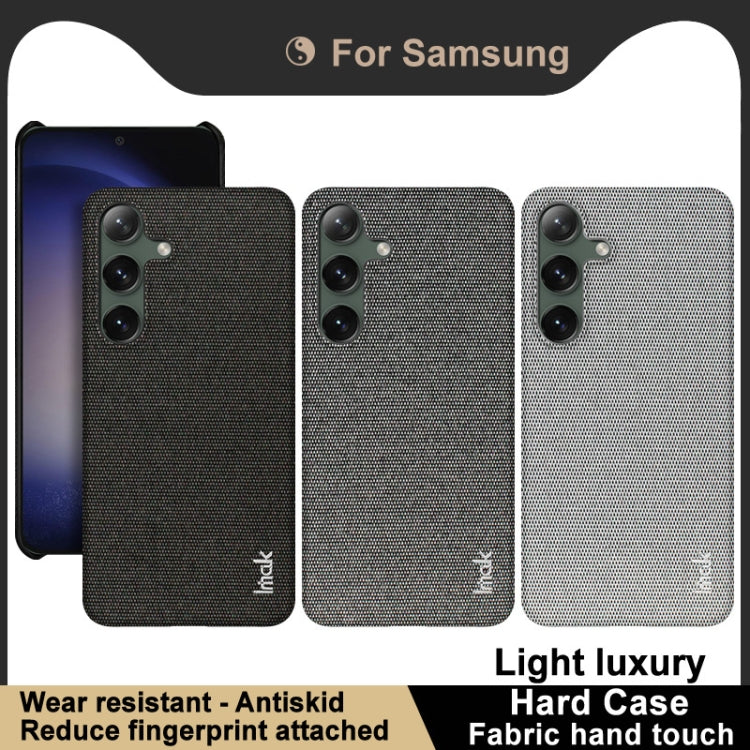 For Samsung Galaxy S24 5G imak Ruiyi Series Cloth Texture PU + PC Phone Case(Light Grey) - Galaxy S24 5G Cases by imak | Online Shopping UK | buy2fix