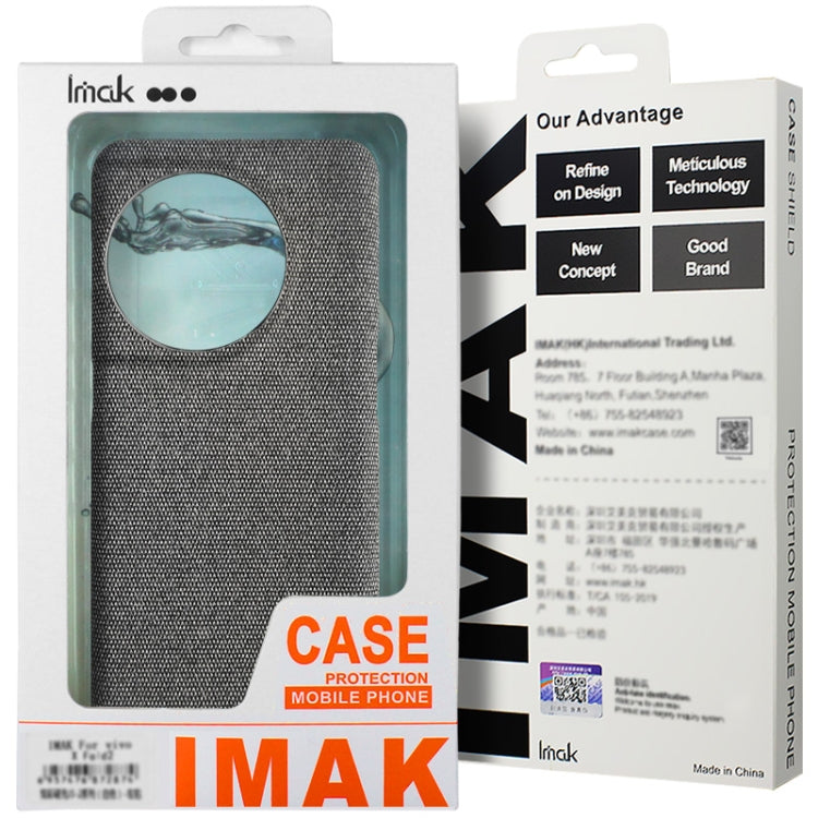 For Samsung Galaxy A55 5G imak Ruiyi Series Cloth Texture PU + PC Phone Case(Dark Grey) - Galaxy Phone Cases by imak | Online Shopping UK | buy2fix