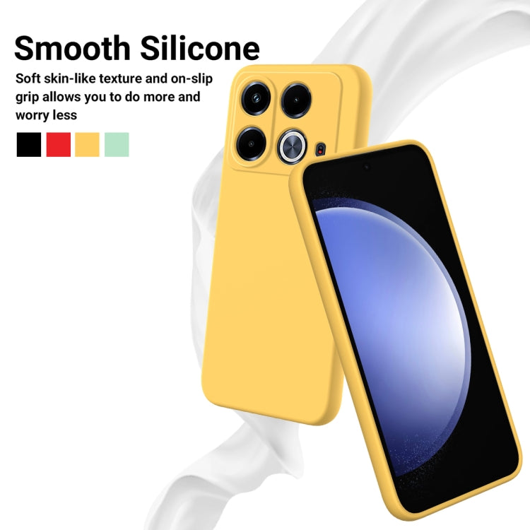 For Infinix Note 40 4G Solid Color Liquid Silicone Dropproof Full Coverage Protective Case(Yellow) - Infinix Cases by buy2fix | Online Shopping UK | buy2fix