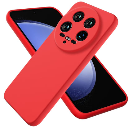 For Xiaomi 14 Ultra Solid Color Liquid Silicone Dropproof Full Coverage Phone Case(Red) - 14 Ultra Cases by buy2fix | Online Shopping UK | buy2fix