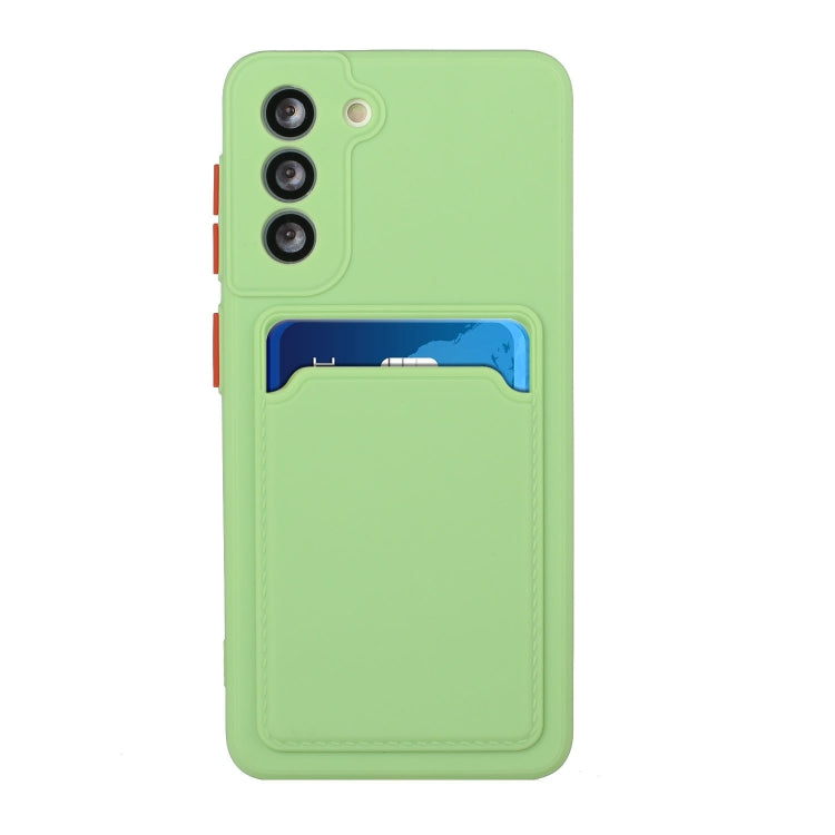 For Samsung Galaxy S24 5G / S25 5G Card Slot Design Shockproof TPU Phone Case(Matcha Green) - Galaxy S24 5G Cases by buy2fix | Online Shopping UK | buy2fix