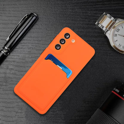 For Samsung Galaxy S24+ / S25+ Card Slot Design Shockproof TPU Phone Case(Orange) - Galaxy S24+ 5G Cases by buy2fix | Online Shopping UK | buy2fix