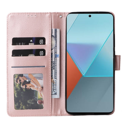 For Xiaomi Redmi Note 13 Pro 5G Multifunctional Horizontal Flip Leather Phone Case with Three Card Slot(Rose Gold) - Note 13 Pro Cases by buy2fix | Online Shopping UK | buy2fix