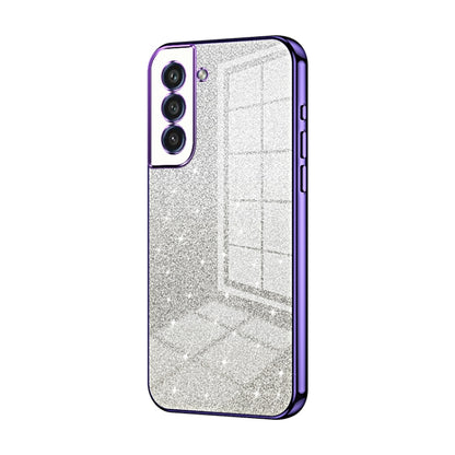 For Samsung Galaxy S21+ 5G Gradient Glitter Powder Electroplated Phone Case(Purple) - Galaxy S21+ 5G Cases by buy2fix | Online Shopping UK | buy2fix