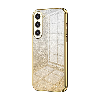 For Samsung Galaxy S23+ 5G Gradient Glitter Powder Electroplated Phone Case(Gold) - Galaxy S23+ 5G Cases by buy2fix | Online Shopping UK | buy2fix