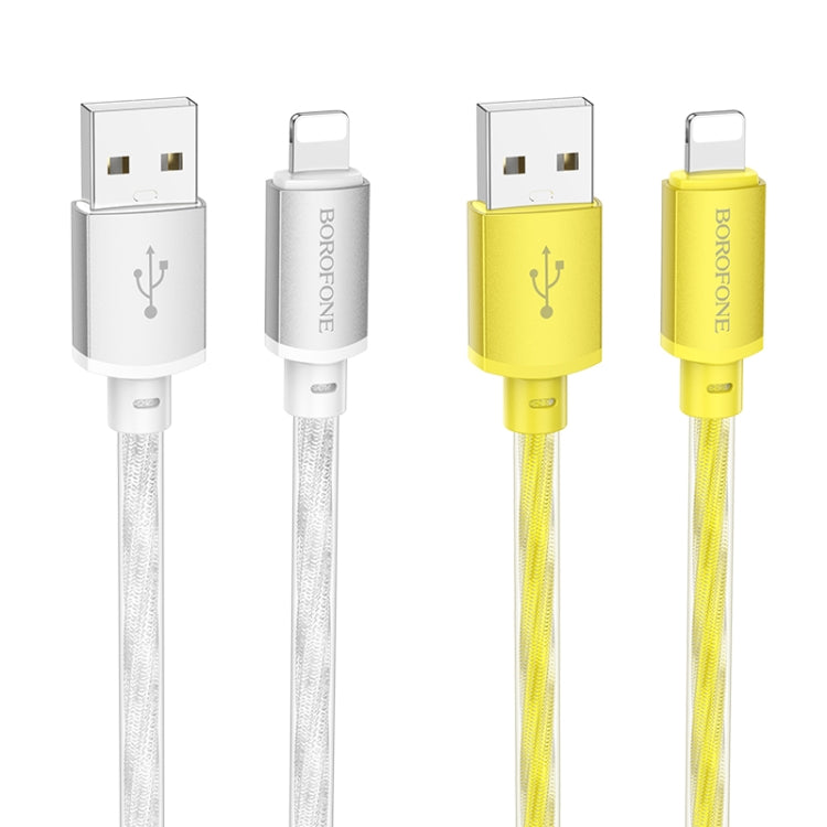 hoco BX95 Vivid 2.4A USB to 8 Pin Silicone Charging Data Cable(Gold) - Normal Style Cable by hoco | Online Shopping UK | buy2fix