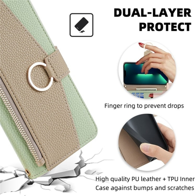 For Blackview Oscal C30 / Oscal C30 Pro Crossbody Litchi Texture Leather Phone Case(Green) - More Brand by buy2fix | Online Shopping UK | buy2fix