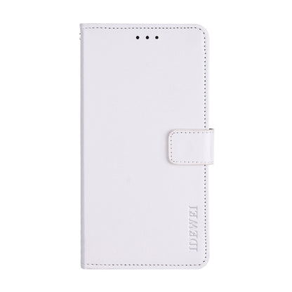 For iPhone 15 Pro Max idewei Crazy Horse Texture Leather Phone Case with Holder(White) - iPhone 15 Pro Max Cases by idewei | Online Shopping UK | buy2fix