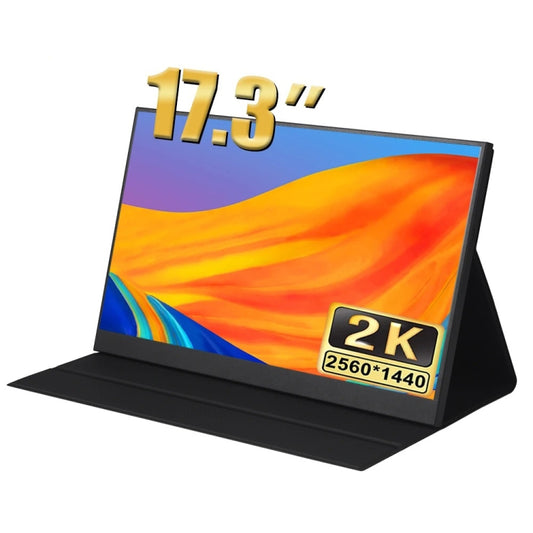 17.3 inch UHD 2560x1440P IPS Screen Portable Monitor(No Charger) - LCD Monitors by buy2fix | Online Shopping UK | buy2fix