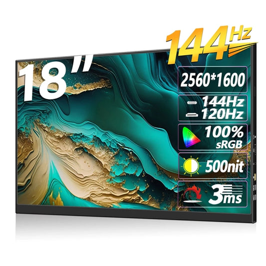 18 inch HDR 2560x1600P IPS Screen Portable Monitor(EU Plug) - LCD Monitors by buy2fix | Online Shopping UK | buy2fix