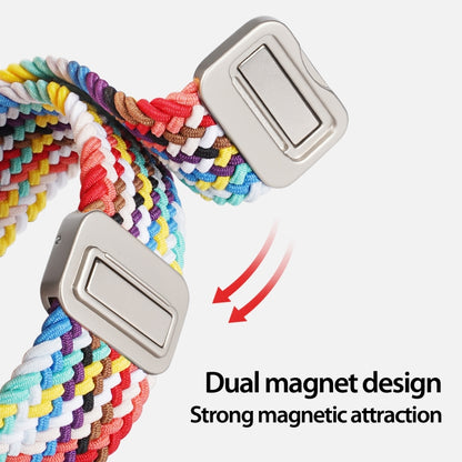 DUX DUCIS Mixture Pro Series Magnetic Buckle Nylon Braid Watch Band, Size:22mm(Rainbow) - 22mm Bands by DUX DUCIS | Online Shopping UK | buy2fix