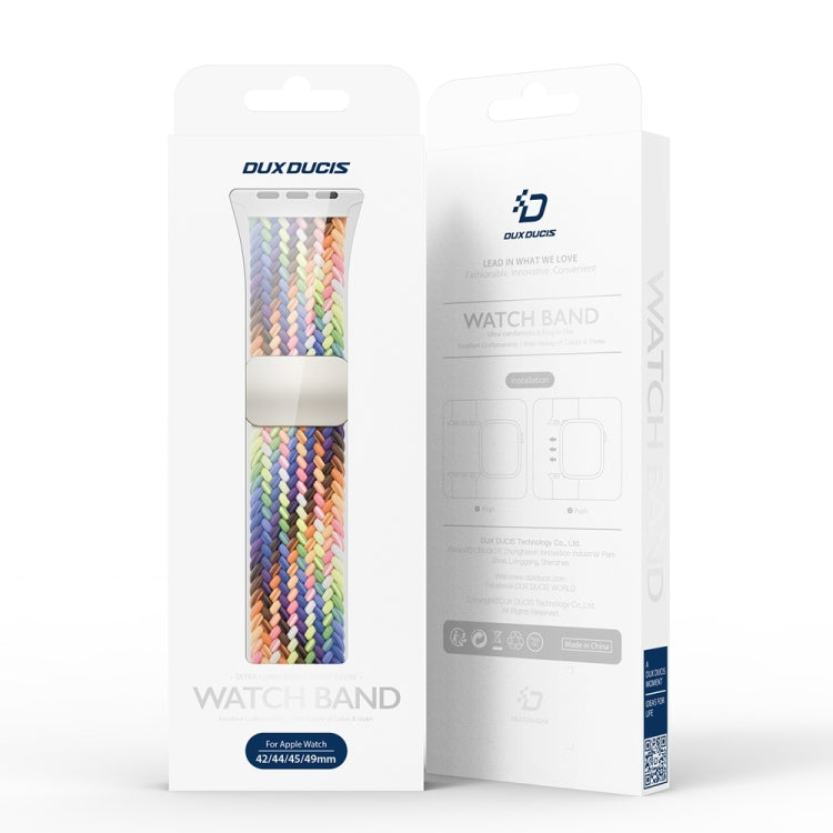 For Apple Watch Series 10 46mm DUX DUCIS Mixture Pro Series Magnetic Buckle Nylon Braid Watch Band(New Rainbow) - Watch Bands by DUX DUCIS | Online Shopping UK | buy2fix