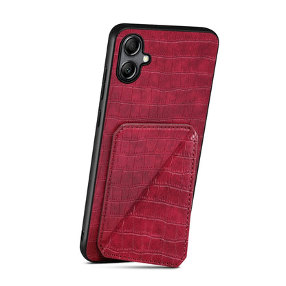 For Samsung Galaxy S23 Ultra 5G Denior Imitation Crocodile Leather Back Phone Case with Holder(Rose Red) - Galaxy S23 Ultra 5G Cases by Denior | Online Shopping UK | buy2fix