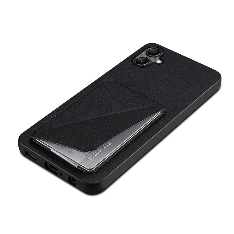 For Samsung Galaxy A32 5G Denior Imitation Calf Leather Back Phone Case with Holder(Black) - Galaxy Phone Cases by Denior | Online Shopping UK | buy2fix