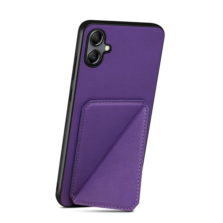 For Samsung Galaxy A33 Denior Imitation Calf Leather Back Phone Case with Holder(Purple) - Galaxy Phone Cases by Denior | Online Shopping UK | buy2fix