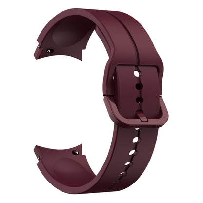 For Samsung Galaxy Watch 6 / 6 Classic Colorful Buckle Silicone Watch Band(Wine Red) - Watch Bands by buy2fix | Online Shopping UK | buy2fix