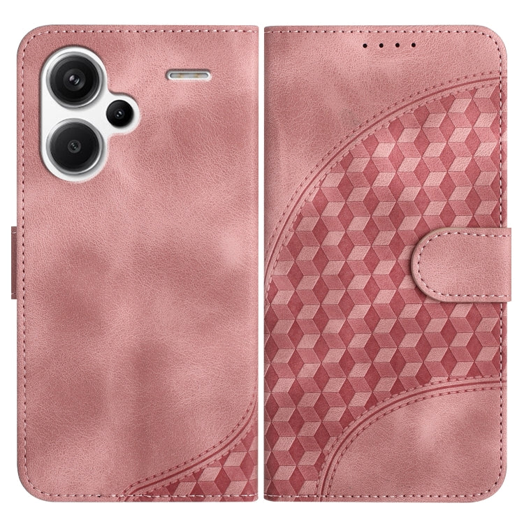 For Xiaomi Redmi Note 13 Pro+ 5G YX0060 Elephant Head Embossed Phone Leather Case with Lanyard(Pink) - Note 13 Pro+ Cases by buy2fix | Online Shopping UK | buy2fix