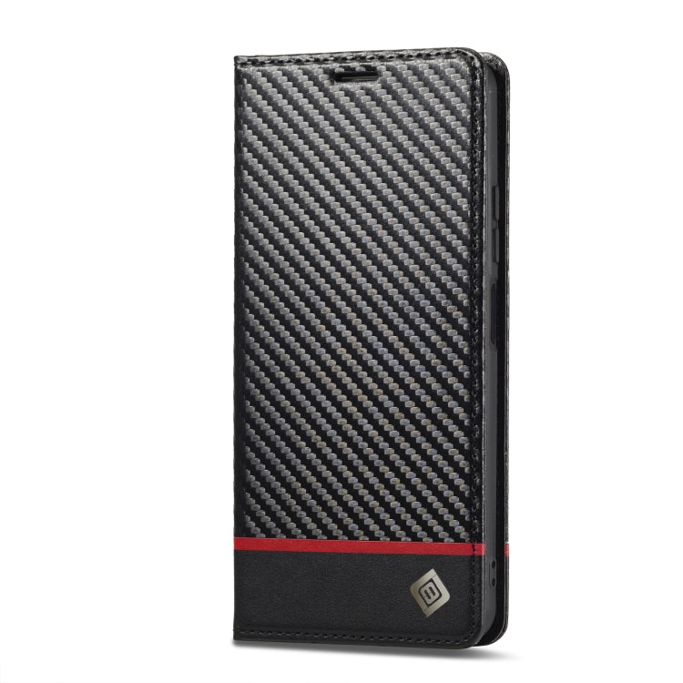 For Xiaomi Redmi Note 13 Pro 4G LC.IMEEKE Carbon Fiber Texture Flip Leather Phone Case(Horizontal Black) - Xiaomi Cases by LC.IMEEKE | Online Shopping UK | buy2fix