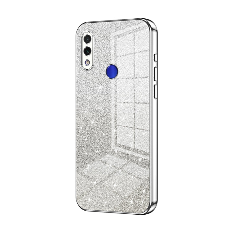 For Xiaomi Redmi Note 7 / Note 7 Pro Gradient Glitter Powder Electroplated Phone Case(Silver) - Xiaomi Cases by buy2fix | Online Shopping UK | buy2fix