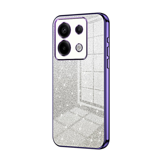 For Xiaomi Redmi Note 13 Pro 5G Gradient Glitter Powder Electroplated Phone Case(Purple) - Note 13 Pro Cases by buy2fix | Online Shopping UK | buy2fix