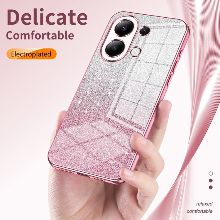 For Xiaomi Redmi 10X 5G Gradient Glitter Powder Electroplated Phone Case(Purple) - Xiaomi Cases by buy2fix | Online Shopping UK | buy2fix