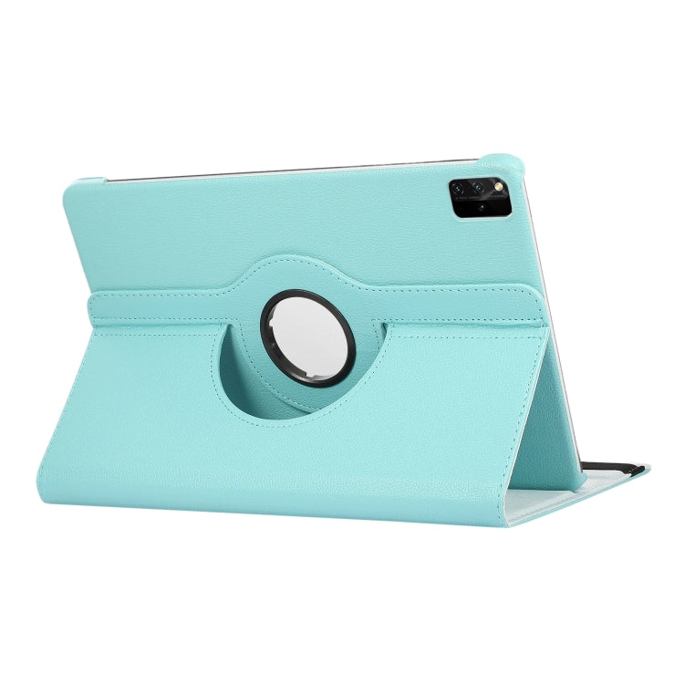For Lenovo Tab M11 / Xiaoxin Pad 11 2024 360 Degree Rotation Litchi Texture Leather Tablet Case(Light Blue) - Lenovo by buy2fix | Online Shopping UK | buy2fix