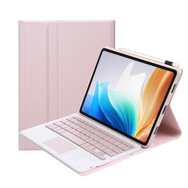 For OnePlus Pad Go / OPPO Pad Air2 / Neo OP14-A TPU Ultra-thin Detachable Bluetooth Keyboard Leather Case with Touchpad(Pink) - Others Keyboard by buy2fix | Online Shopping UK | buy2fix