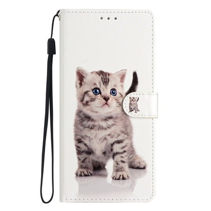 For Ulefone Note 14 Colored Drawing Leather Phone Case(Little Tabby Cat) - Ulefone Cases by buy2fix | Online Shopping UK | buy2fix