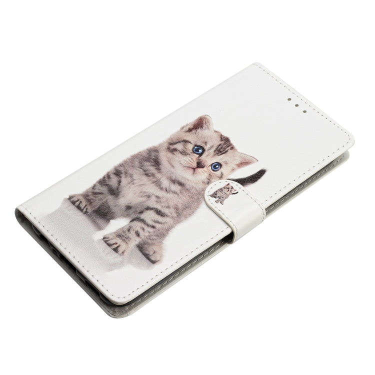 For Ulefone Note 14 Colored Drawing Leather Phone Case(Little Tabby Cat) - Ulefone Cases by buy2fix | Online Shopping UK | buy2fix