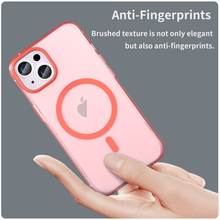 For iPhone 16 MagSafe Frosted Translucent TPU + PC Full Coverage Phone Case(Red) - iPhone 16 Cases by buy2fix | Online Shopping UK | buy2fix