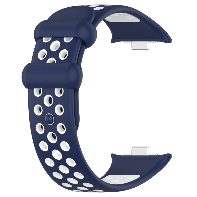 For Redmi Watch 4 Two Color Silicone Sports Watch Band(Midnight Blue White) - Watch Bands by buy2fix | Online Shopping UK | buy2fix