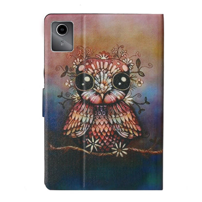 For Lenovo Tab M11/ Xiaoxin Pad 11 2024 Voltage Coloured Drawing Smart Leather Tablet Case(Owl) - Lenovo by buy2fix | Online Shopping UK | buy2fix